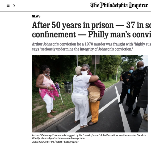 After 50 years in prison — 37 in solitary confinement — Philly man’s conviction is vacated
