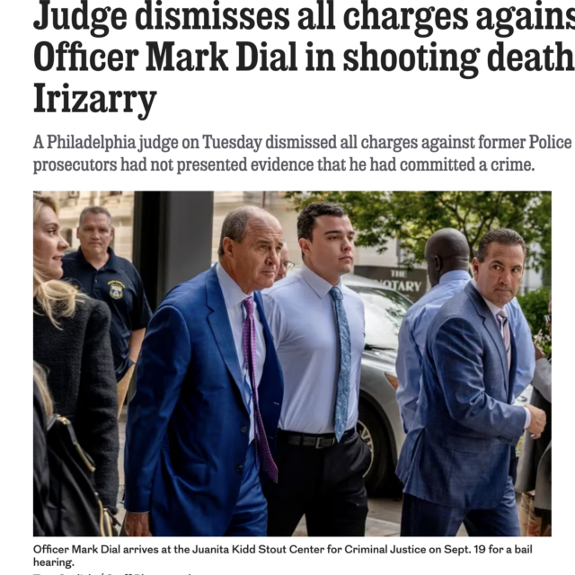 ALC Statement | Charges Dismissed Against Officer Who Killed Eddie Irizzary