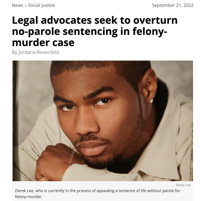 Legal advocates seek to overturn no-parole sentencing in felony-murder case