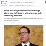 What Josh Shapiro’s transition team says about how he’ll govern, and why some picks are raising eyebrows