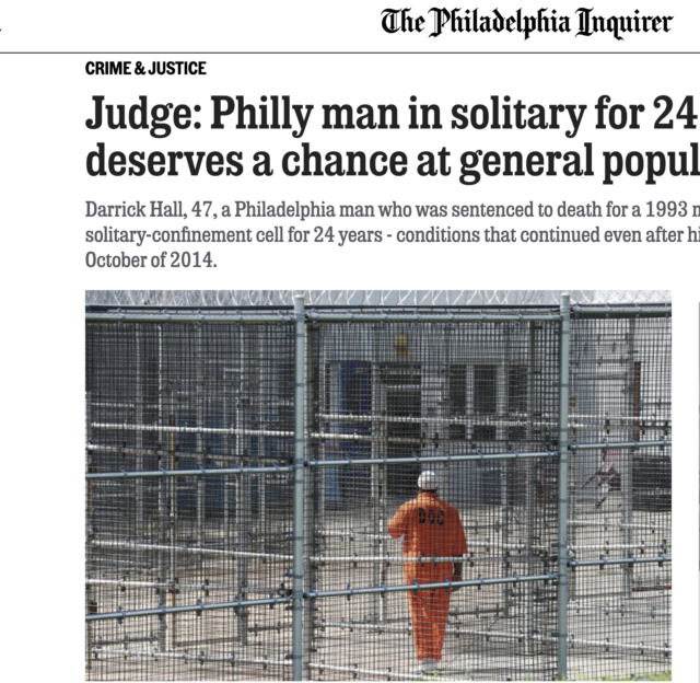 Judge: Philly man in solitary for 24 years deserves a chance at general population