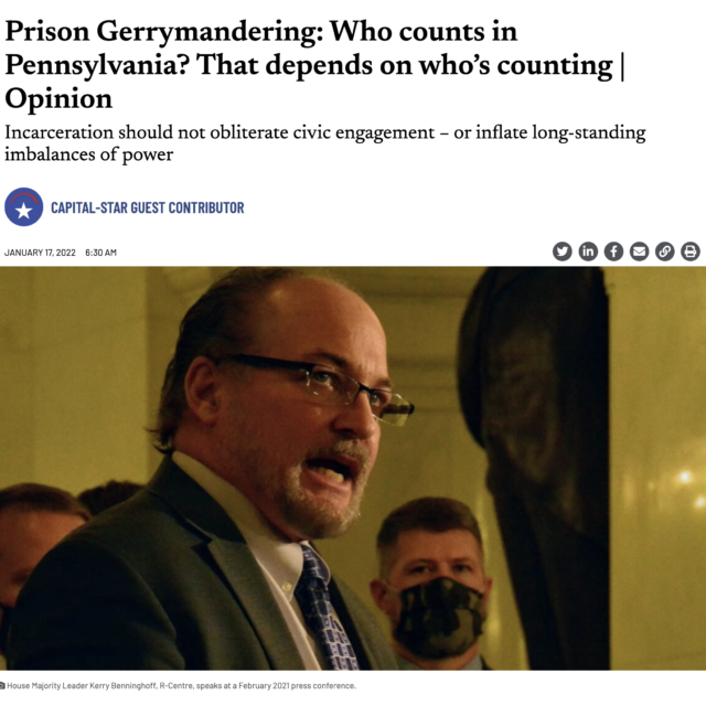 Prison Gerrymandering: Who counts in Pennsylvania? That depends on who’s counting