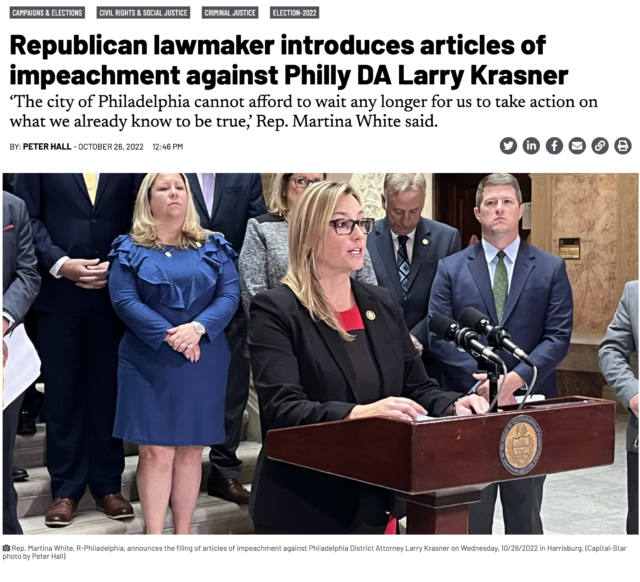 Republican lawmaker introduces articles of impeachment against Philly DA Larry Krasner