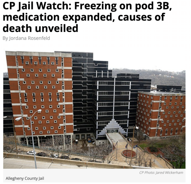 CP Jail Watch: Freezing on pod 3B, medication expanded, causes of death unveiled