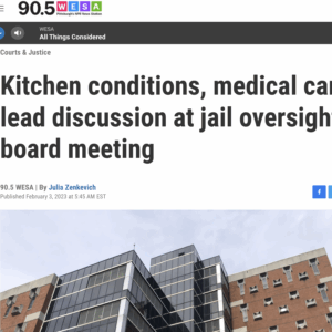 Kitchen conditions, medical care lead discussion at jail oversight board meeting