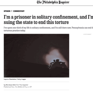 I’m a prisoner in solitary confinement, and I’m suing the state to end this torture