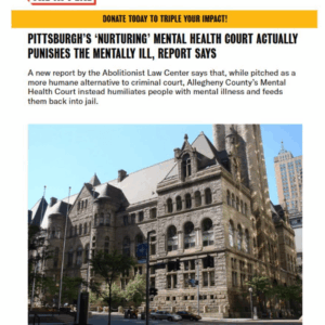 Pittsburgh's 'Nurturing' Mental Health Court Actually Punishes the Mentally Ill, Report Says