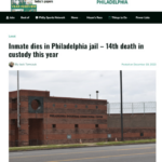 Inmate dies in Philadelphia jail – 14th death in custody this year