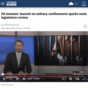 PA inmates' lawsuit on solitary confinement sparks state legislation review