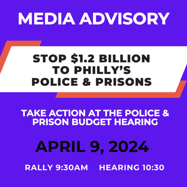 MEDIA ADVISORY | Criminal Legal Reform Advocates to Rally for a Justice-Oriented City Budget on Tuesday