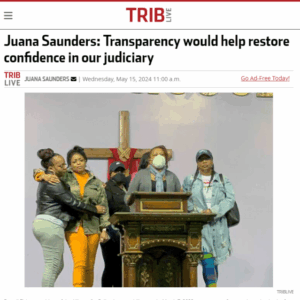 Juana Saunders: Transparency would help restore confidence in our judiciary
