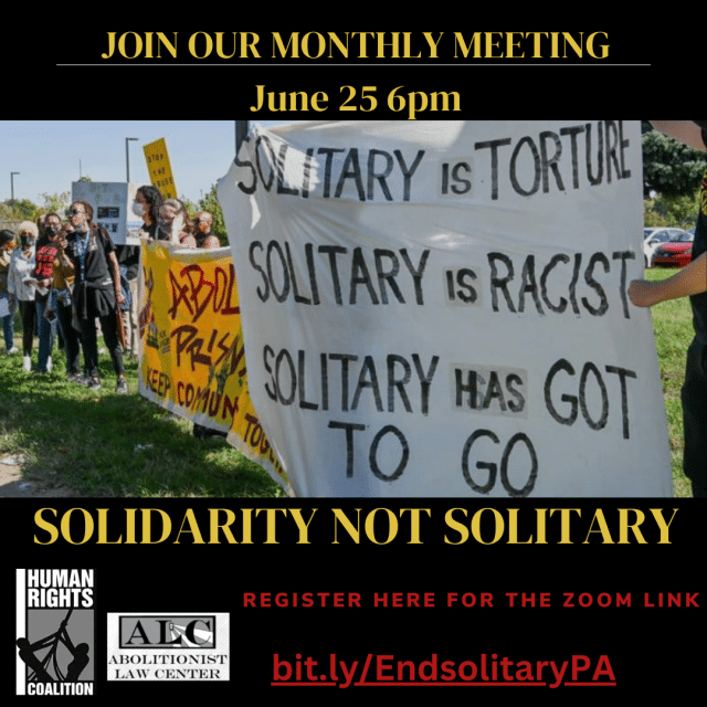 Jun. 25: Solidarity Not Solitary
