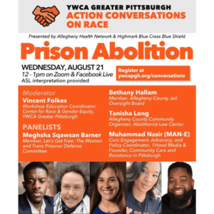 Aug. 21: YWCA Action Conversation on Race: Prison Abolition
