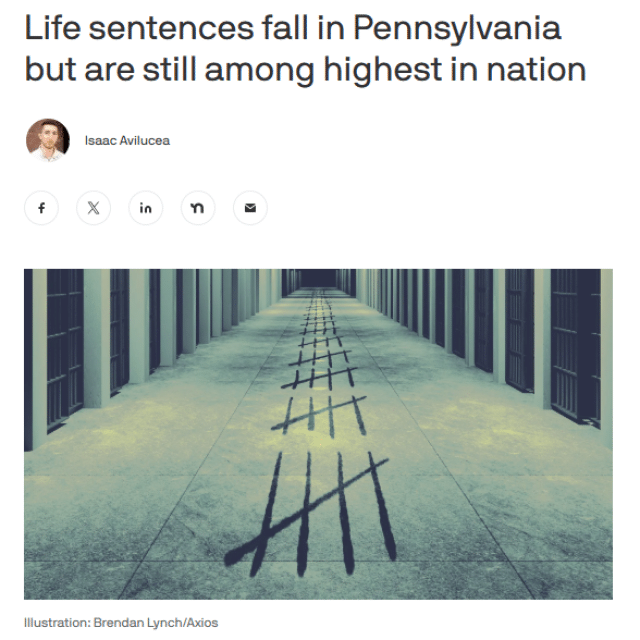 Life sentences fall in Pennsylvania but are still among highest in nation