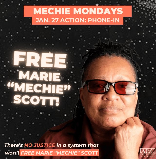 Jan. 27: Make Phone Calls to Support Marie Scott's Commutation