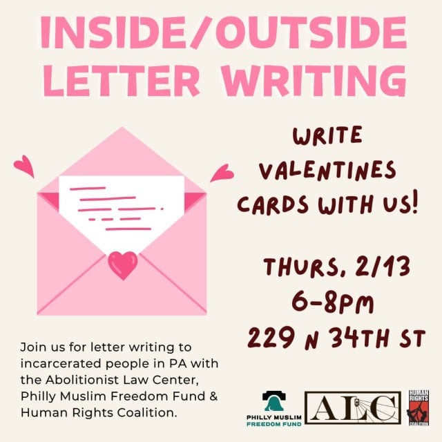 Feb. 13: Inside/Outside Letter-Writing Night