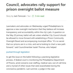 Council, advocates rally support for prison oversight ballot measure