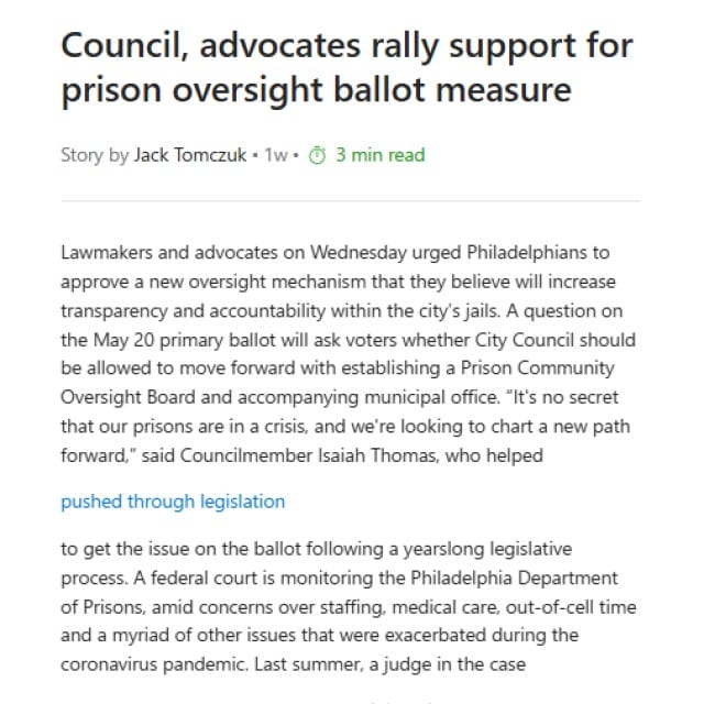 Council, advocates rally support for prison oversight ballot measure