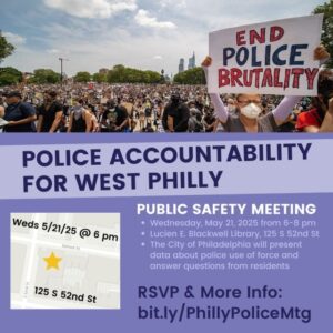 May 21: West Philly Public Safety Meeting