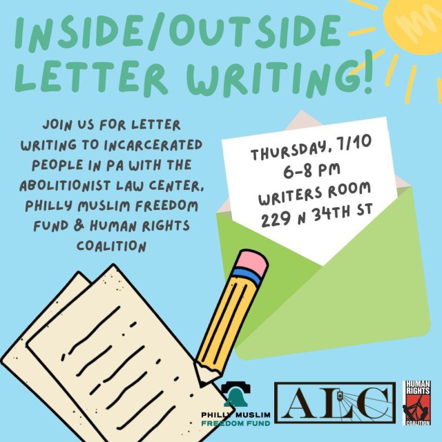 Jul. 10: Inside/Outside Letter-Writing Night