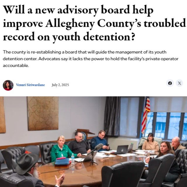 Will a new advisory board help improve Allegheny County’s troubled record on youth detention?