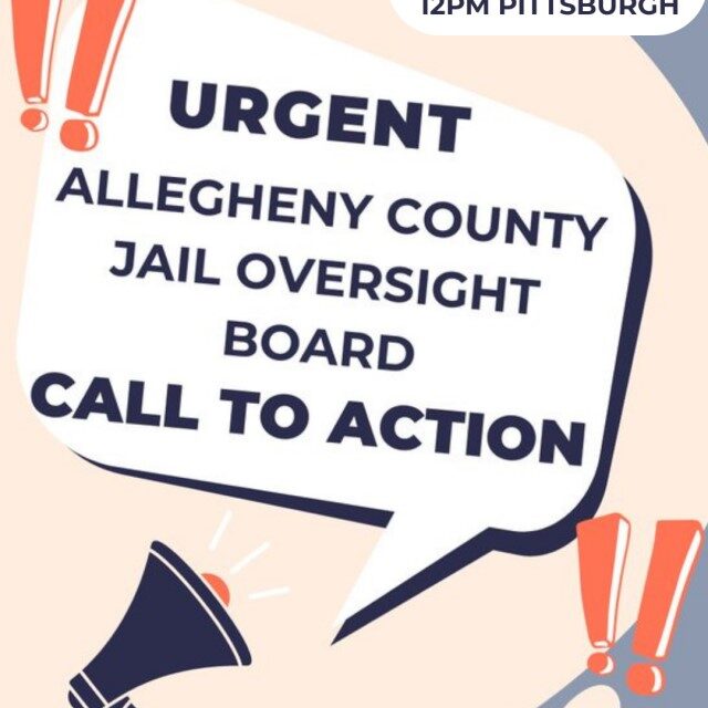 Aug. 20: Allegheny County Jail Oversight Board special meeting