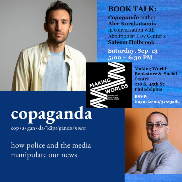 Sep. 13: Copaganda Book Talk with Alec Karakatsanis