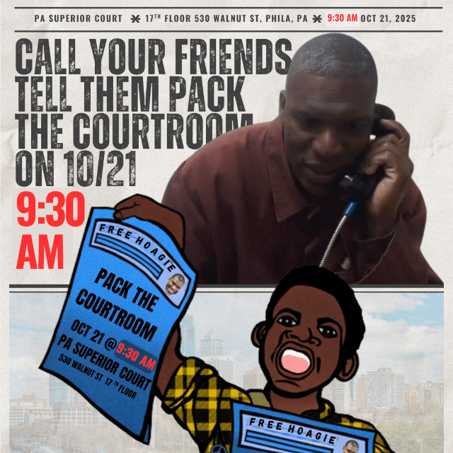 Oct. 21: Pack the Courtroom to Free Hoagie!