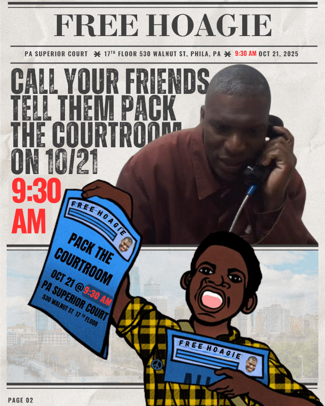 Oct. 21: Pack the Courtroom to Free Hoagie!