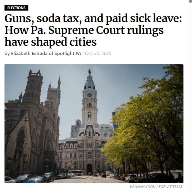 Guns, soda tax, and paid sick leave: How Pa. Supreme Court rulings have shaped cities
