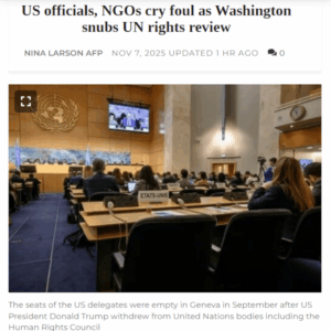 US officials, NGOs cry foul as Washington snubs UN rights review