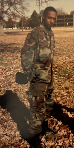 Robert Allen in military uniform in his youth