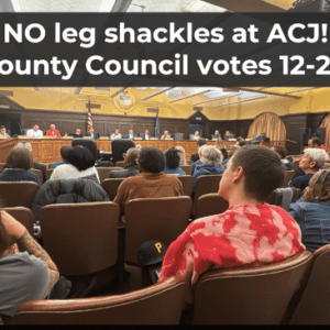 Allegheny County Council Votes 12-2: No leg shackles at ACJ!