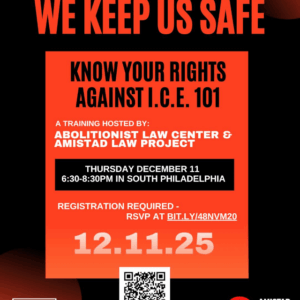 Dec. 11: Know Your Rights Against ICE 101 Training