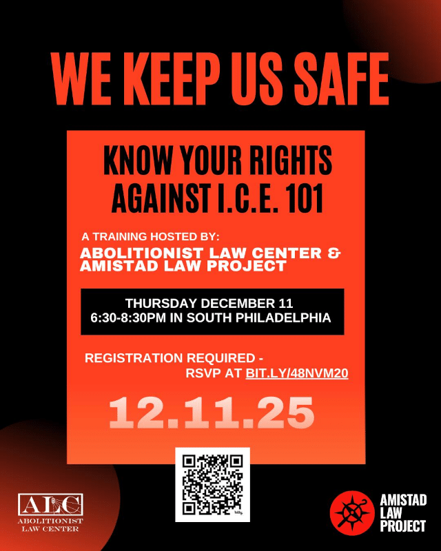 Dec. 11: Know Your Rights Against ICE 101 Training