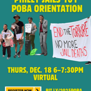 Dec. 18: Philly Jails 101 – Prison Oversight Board Advocates Coalition Orientation