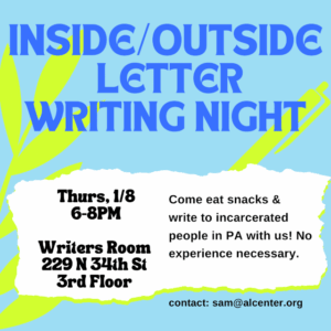 Jan. 8: Inside/Outside Letter-Writing Night