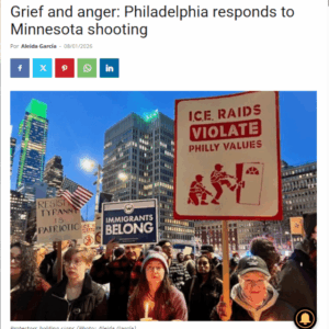 Grief and anger: Philadelphia responds to Minnesota shooting
