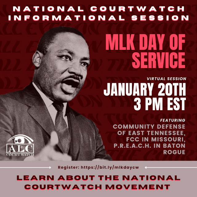 Jan. 20: National Courtwatch Informational Session