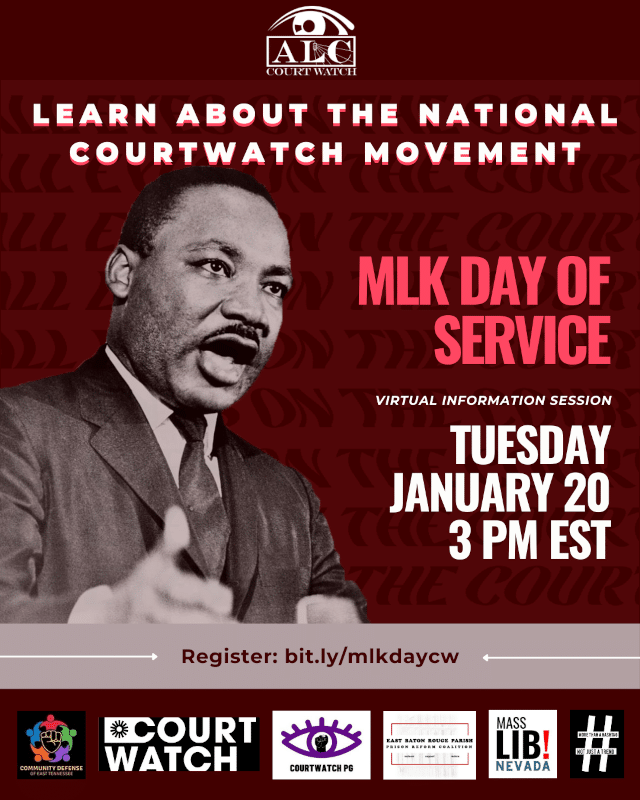 Jan. 20: National Courtwatch Informational Session
