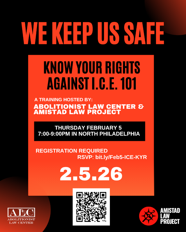 Feb. 5: Know Your Rights Against ICE–101 Training