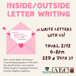 Feb. 12: Inside/Outside Letter-Writing Night