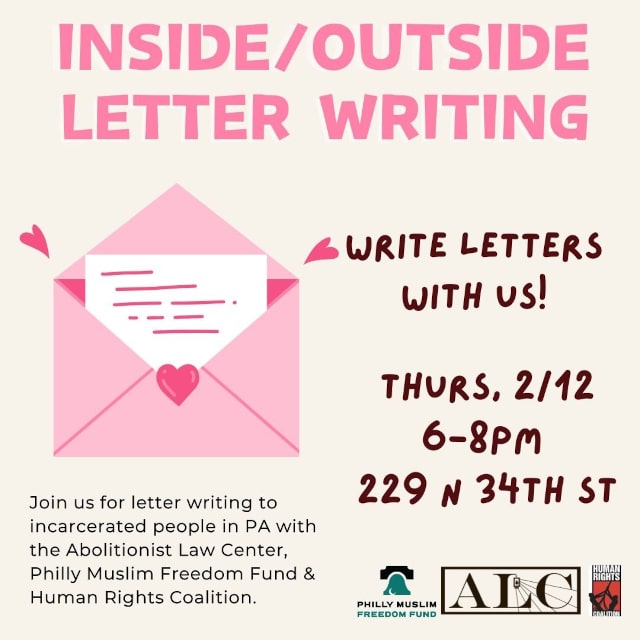 Feb. 12: Inside/Outside Letter-Writing Night