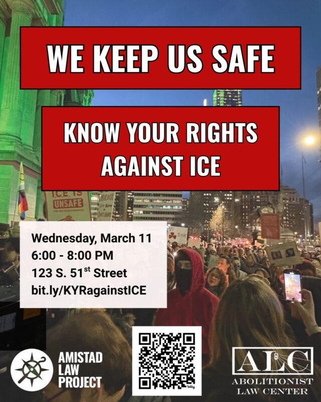 Mar. 11: Know Your Rights Against ICE–101 Training