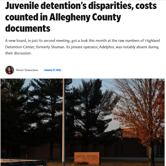 Juvenile detention’s disparities, costs counted in Allegheny County documents