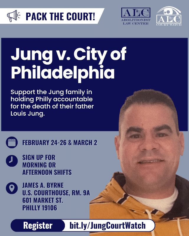 Mar. 2: Pack the Court for Jung v. City of Philadelphia