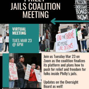 Mar. 23: Philly Jails Coalition Meeting