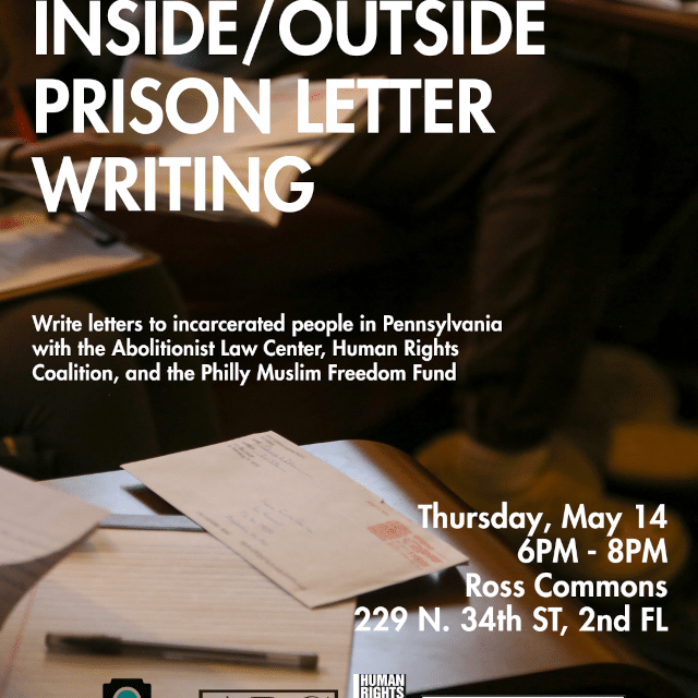 May 14: Inside/Outside Letter-Writing Night