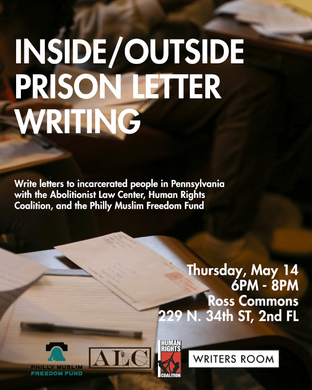 May 14: Inside/Outside Letter-Writing Night