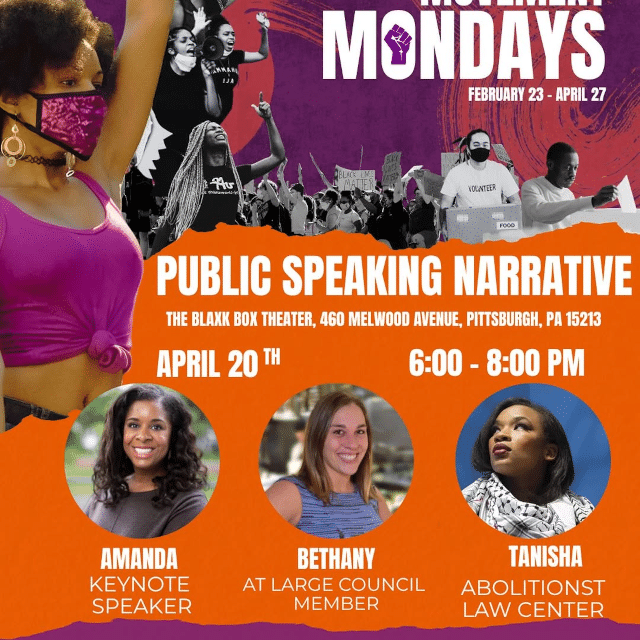 Apr. 20: Movement Mondays – Public Speaking Narrative